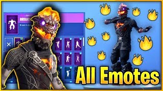 All Of my Emotes on *NEW* Molten Battlehound Skin! (EXCLUSIVE Lava Legends SKIN!)