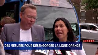 Des mesures pour désengorger la ligne orange du métro de Montréal à court terme.