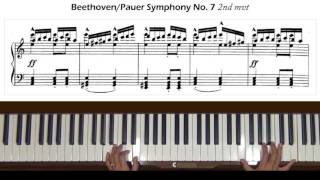 Beethoven/Pauer Symphony No. 7 2nd mvt Piano Tutorial Part 2