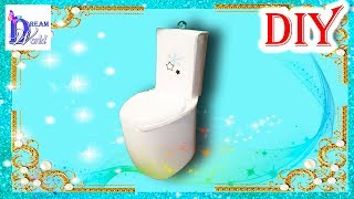 Как сделать унитаз для кукол. DIY. How to make a Doll Toilet.