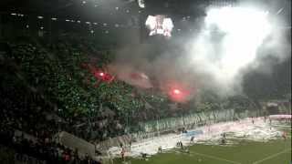 Śląsk - Legia 07.12.2012 . Oprawa kibiców Śląska