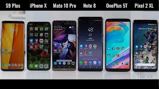 Speed Test: Galaxy S9 Plus vs iPhone X vs Pixel 2 XL vs Mate 10 Pro vs OnePlus 5T vs Note8