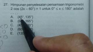 Prediksi UN Matematika 12IPA 2017 No.27-Persamaan trigonometri