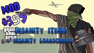 Обзор модов GTA San Andreas #359 -  INSANITY Items + INSANITY LoadScreens