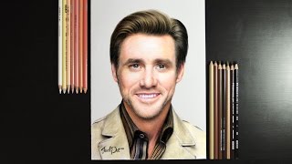 Jim Carrey speed drawing by colored pencils ( Портрет Джима Керри цветными карандашами)
