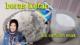 Olahan CAMILAN dari ketan dan SUSU KENTAL MANIS jadi camilan yang enak, silahkam di coba