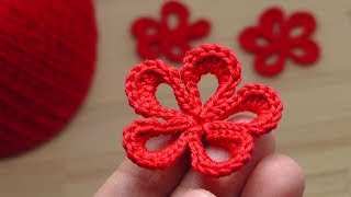 Маленький ЦВЕТОК крючком - вязания для начинающих - Lesson crochet flowers