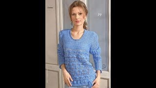 Ажурная  кофта крючком.