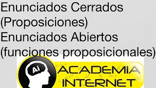 Enunciados abiertos, cerrados