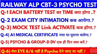 Alp cbt-3 & Psycho test / Aptitude test Q&A
