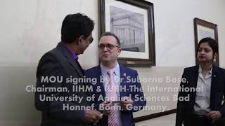 IIHM signs MoU with IUBH, Germany | 8th Dec'18