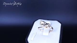 Кольцо-пяточка с бриллиантом от Diamond Gallery