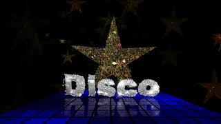 Футаж дискотека с 3D танцующими титрами: DISCO. Вариант 7