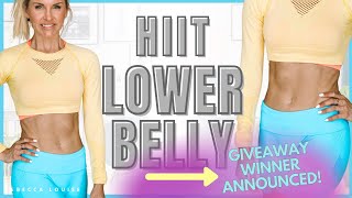 8 MIN HIIT LOWER BELLY POOCH Workout at Home | Rebecca Louise