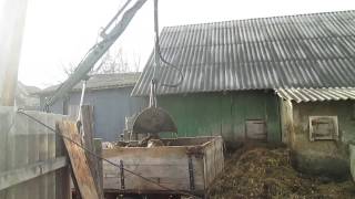 Самодельный мини трактор -первые испытания мини грейфера.