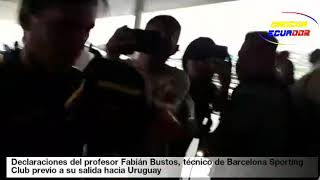Declaraciones del profesor Fabián Bustos, técnico de Barcelona Sporting Club