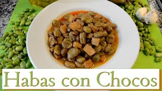 Habas con Chocos. Las Recetas del Hortelano