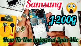 How To use universal 2 pin mic on Samsung j2