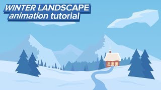 Christmas Winter Landscape Animation in After Effects