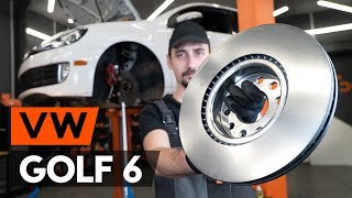 Как заменить передние тормозные диски на VW GOLF 6 (5K1) [ВИДЕОУРОК AUTODOC]