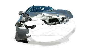 BMW wreck speed painting part 1/2