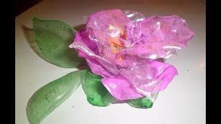 Rosa cristal  lila de botella de plástico  - Paso a paso