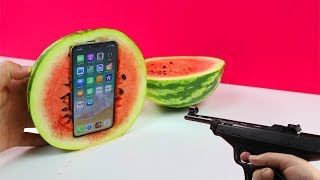 Experiment - Kann eine Wassermelone mein iPhone X schützen?