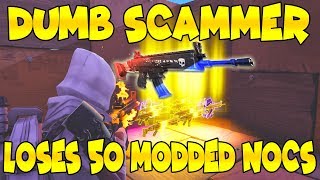 Dumb Scammer Loses 50 Modded Nocturno! (Scammer Gets Scammed) Fortnite Save The World