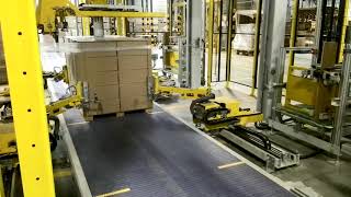Automatic Pallet Wrapping System with Paper Corner Applicator