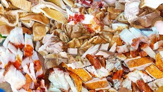 Street Food, Street Meat Stall In Ta Khmao, Amazing Cambodian Street Food
