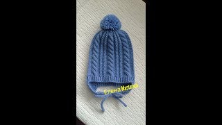 Вязание шапочки для мальчика/Knitting beanie for boy