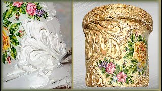Цветочный горшок/кашпо из пластикового ведерка | Декор цветочного горшка