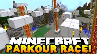 Minecraft ONE vs ONE PARKOUR RACE! (Degious Parkour #2) w/Preston & Woofless