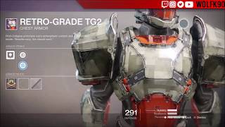 Destiny 2 | Armor Set Showcase! Retro-Grade TG2 Armor Set for the Titan class!