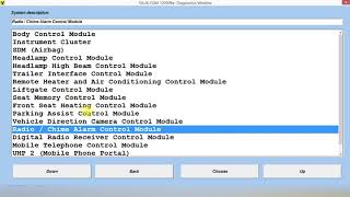 OPCOM (Vaux-Com) ASTRA J - Parking Assist Control Module - Fault Code Scan