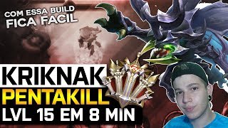 PENTAKILL -  PARTIDA PERFEITA ! MELHOR KRIKNAK GAMEPLAY ARENA OF VALOR