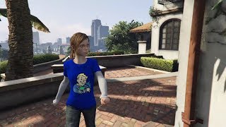 GTA 5 - Ellie Modded Outfit Testing (The Last Of Us Mod)