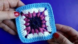 Вязание крючком Урок 247 Как вязать квадрат Crochet granny square