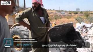 مصر العربية | قصف نفذته طائرة روسية على مزرعة لتربية الدواجن إدلب سوريا