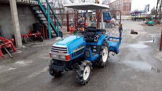 Видео обзор японского трактора ISEKI TU157 с почвенной фрезой