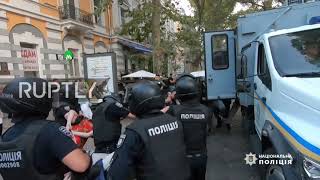Ukraine: Dozens arrested after far-right group attempts to disrupt Pride march in Odessa