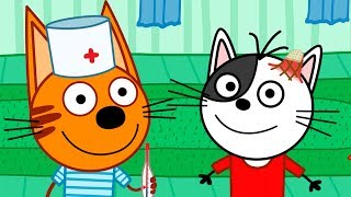 Играю в доктора с героями мультика Три кота. Обновление в веселой детской игре