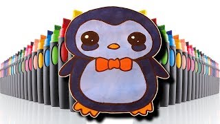 Как нарисовать пингвина|How to draw penguin|Раскраска для детей|Coloring pages for kids