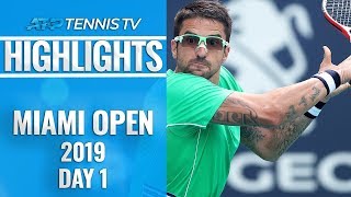 Tipsarevic makes triumphant return; Hurkacz wins again | Miami 2019 Day 1 Highlights