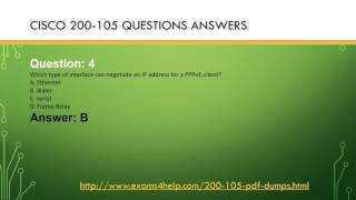Download Cisco 200-105 Real Exam Questions Answers with 200-105 PDF Dumps