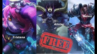 Tutorial de Campeões Free(Tristana, Alistar, Garen) - League Of Legends