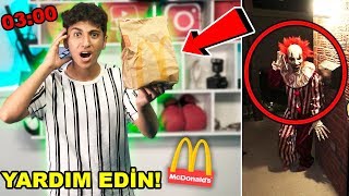 GECE 3 'DE MCDONALDS'DAN SİPARİŞ VERMEYİN !! *Ronald McDonald Evime Geldi*