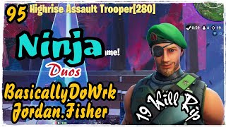 Ninja Duos BasicallyDoWrk & Jordan.Fisher - Garrison Skins Fortnite Game Play