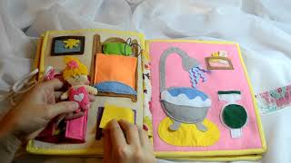 Книжка из фетра. Развивающая книга. Developing book