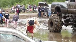 Did Girls come to the Wrong Party - Mud Trucks Jumping and Mudding